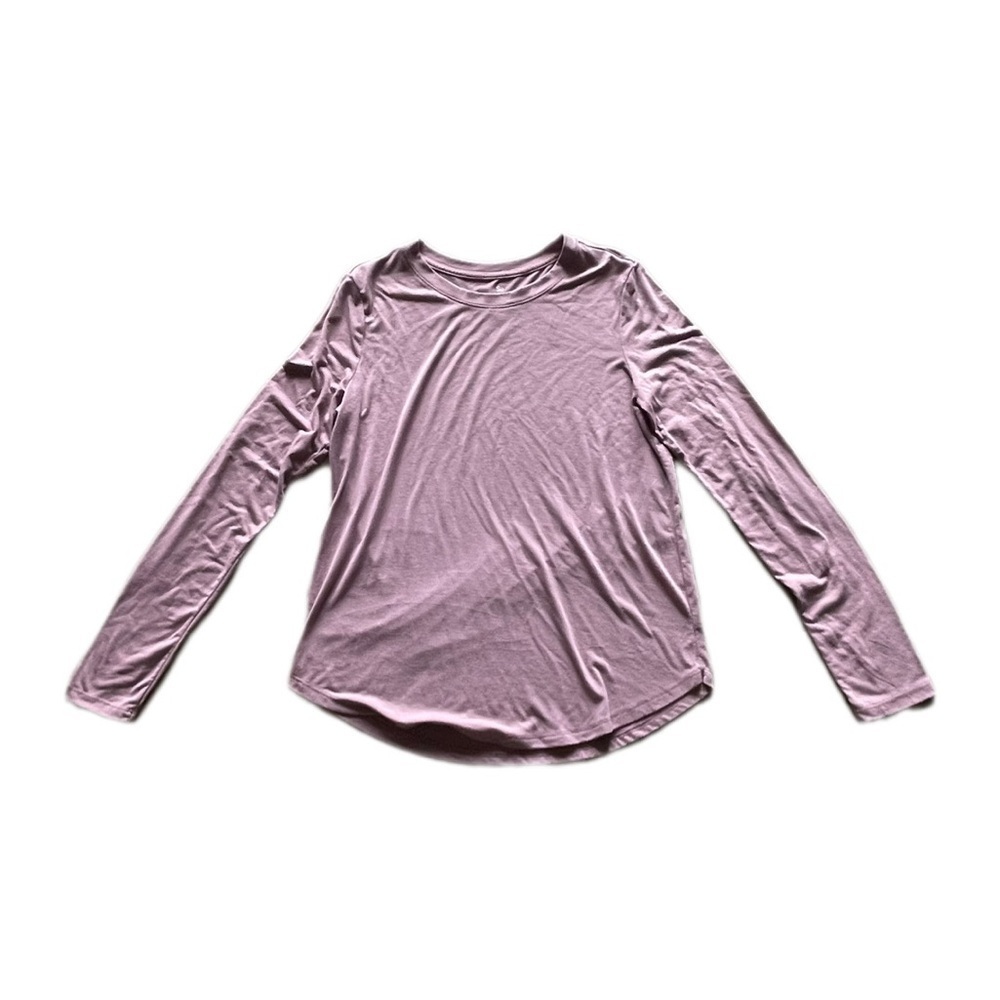 SO Favorite Long Sleeve Crew Neck Light Purple Juniors Medium